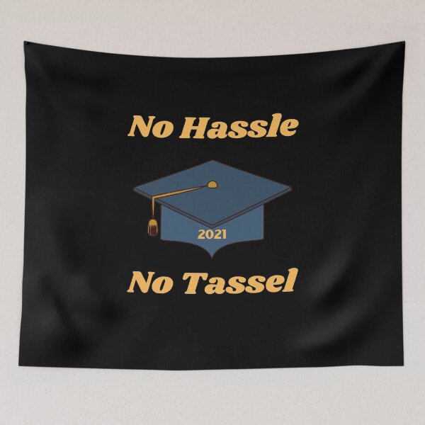Item preview, Class of 2021 Graduation - No Hassle No Tassel Navy and Orange Cap and C designed and sold by Ilana Khoshsima.