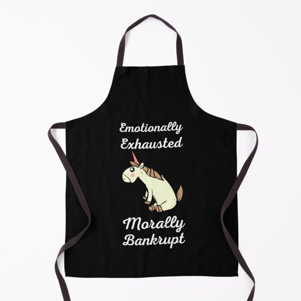 Item preview, Emotionally Exhausted and Morally Bankrupt - Cute Unicorn emotions - Quotes designed and sold by PIXEcompany.
