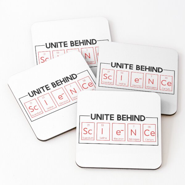 Item preview, unite behind the science -chemistry elemments (black) designed and sold by WilliamsGFX.