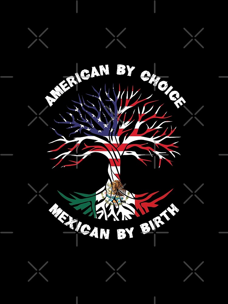 “Mexican By Birth American By Choice, Half Mexican Half American Flag
