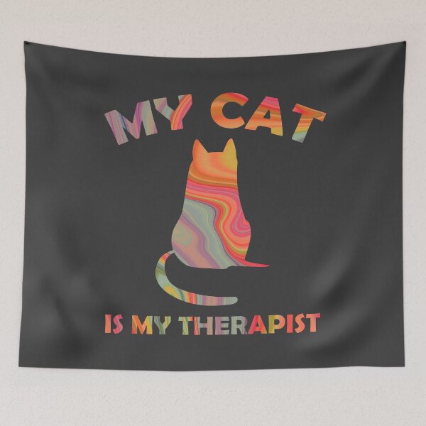Item preview, My Cat is my Therapist in Colors designed and sold by Interpret108.