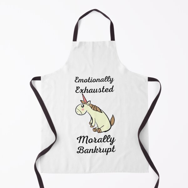 Item preview, Emotionally Exhausted and Morally Bankrupt - Cute Unicorn emotions - Quotes designed and sold by PIXEcompany.