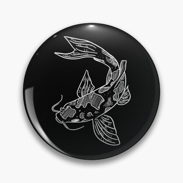 Item preview, Koi fish, black and white koi fish designed and sold by Blaubeerspinne.