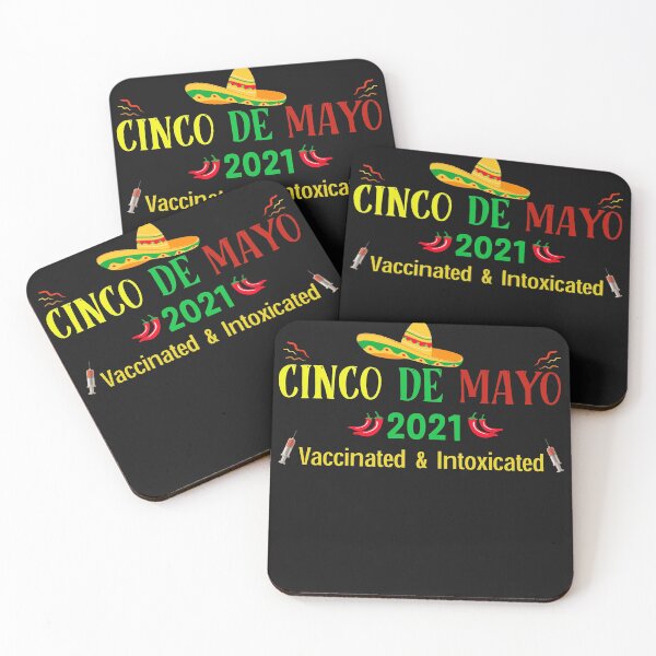 Item preview, funny Cinco de Mayo 2021 Vaccinated and Intoxicated Mexican designed and sold by AlexyArtDesign.