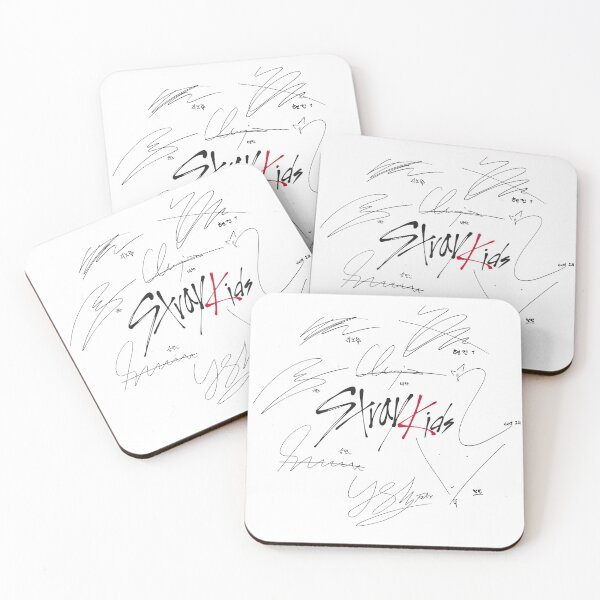 Item preview, Stray Kids OT8 - Logo with Signatures (white) designed and sold by Joya Hatim.