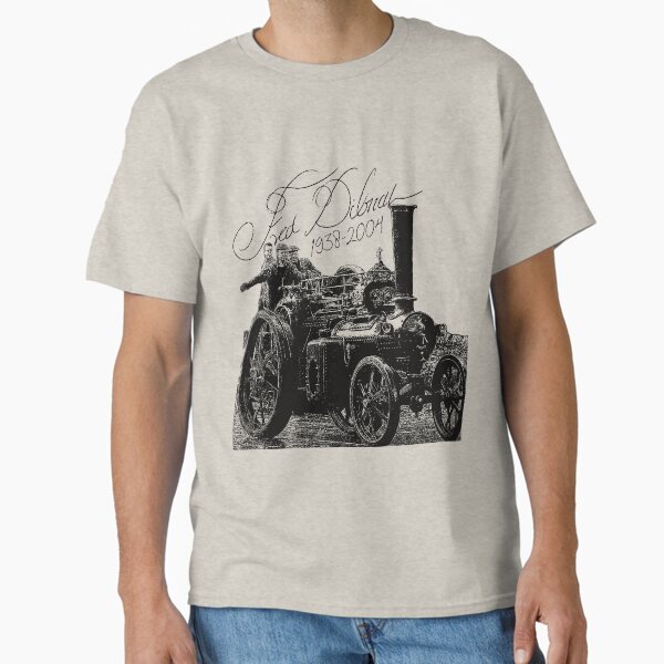 Aperçu de l'œuvre Tracteur Fred Dibnah avec un ami et son fils créée et vendue par TrashPandaUK.