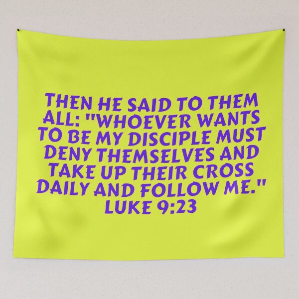 Item preview, Bible Verse Luke 9:23 designed and sold by Prayingwarrior.