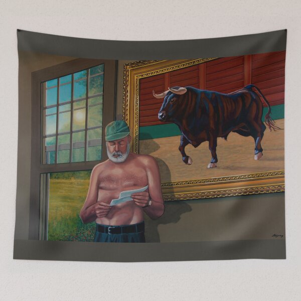 Item preview, Ernest Hemingway Painting designed and sold by PaulMeijering.