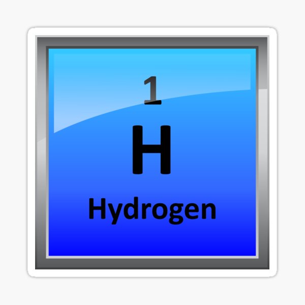 Hydrogen Element Tile - Periodic Table Sticker