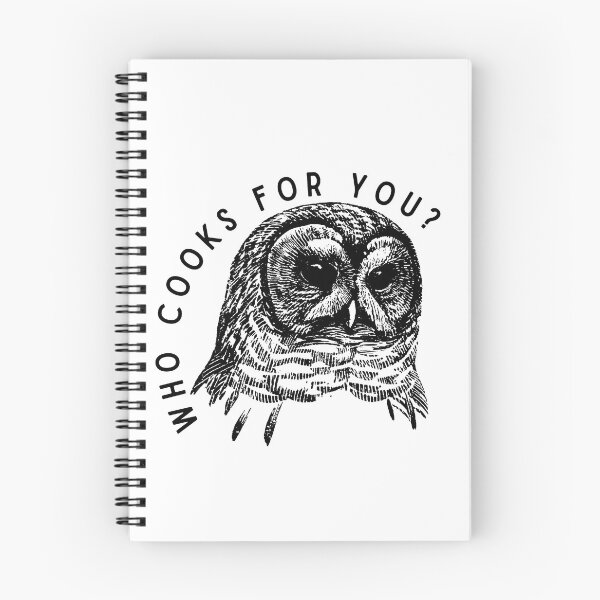 Item preview, Who cooks for you barred owl birding  designed and sold by TheWaterBirds.
