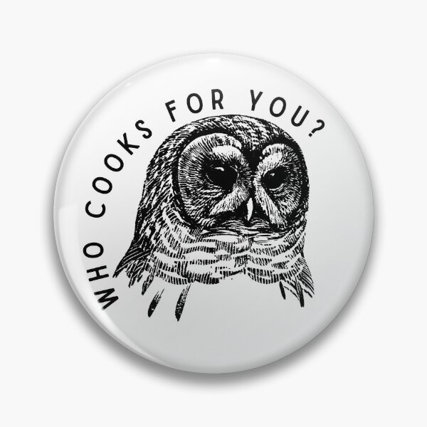 Item preview, Who cooks for you barred owl birding  designed and sold by TheWaterBirds.