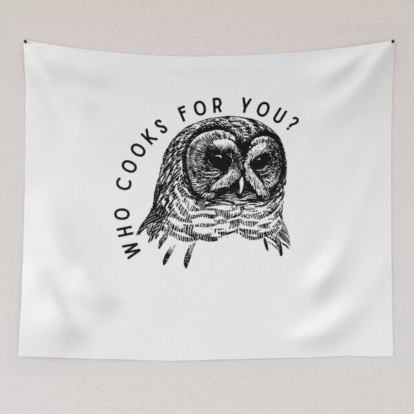 Item preview, Who cooks for you barred owl birding  designed and sold by TheWaterBirds.