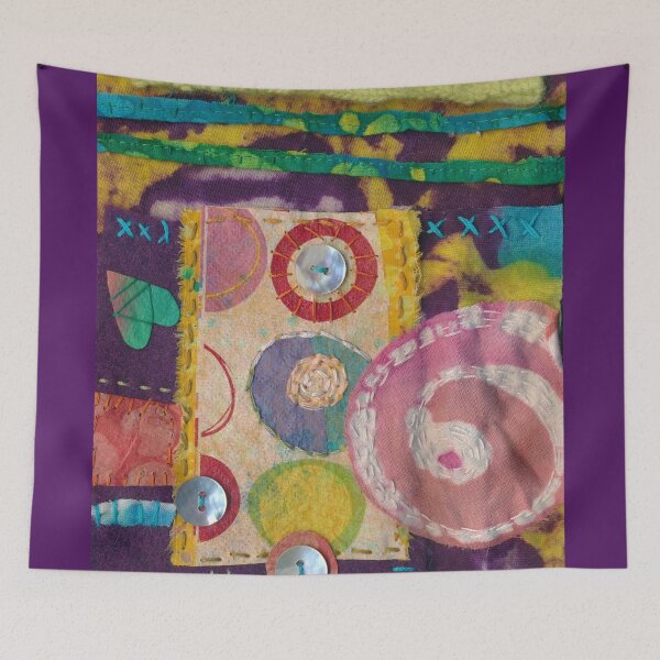 Item preview, Mini quilt spiral button designed and sold by nighthawkstudio.