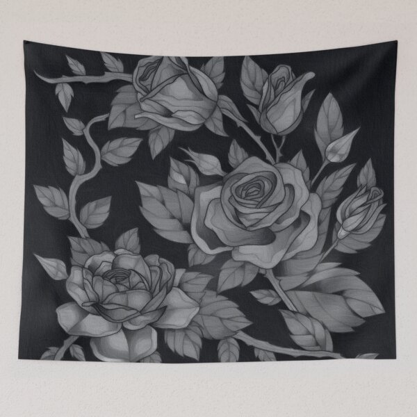 Item preview, Black and White Old Rose designed and sold by rossdave.