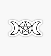 Pentagram Triple Goddess Sticker
