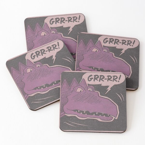 Item preview, Purple Dinosaur Comic GRR-RR!, cartoon illustration designed and sold by Nostrathomas66.