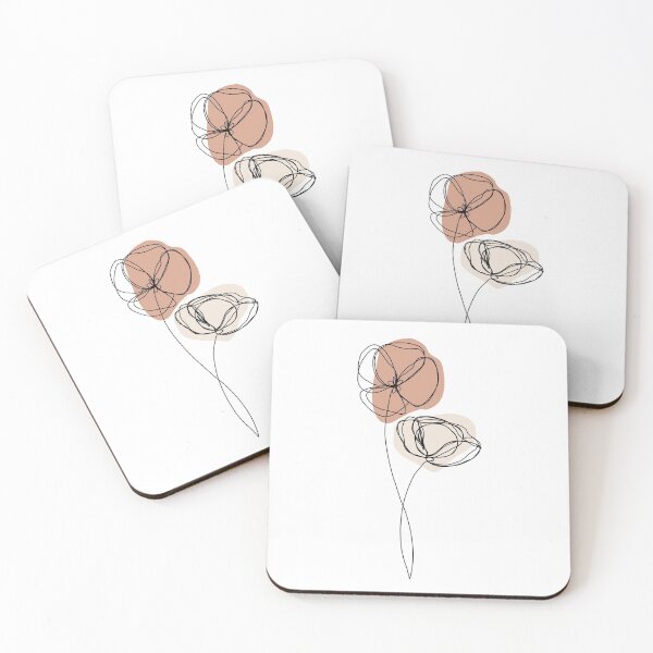 Item preview, Warm Abstract Poppy Line Art designed and sold by MillerDesigns-.