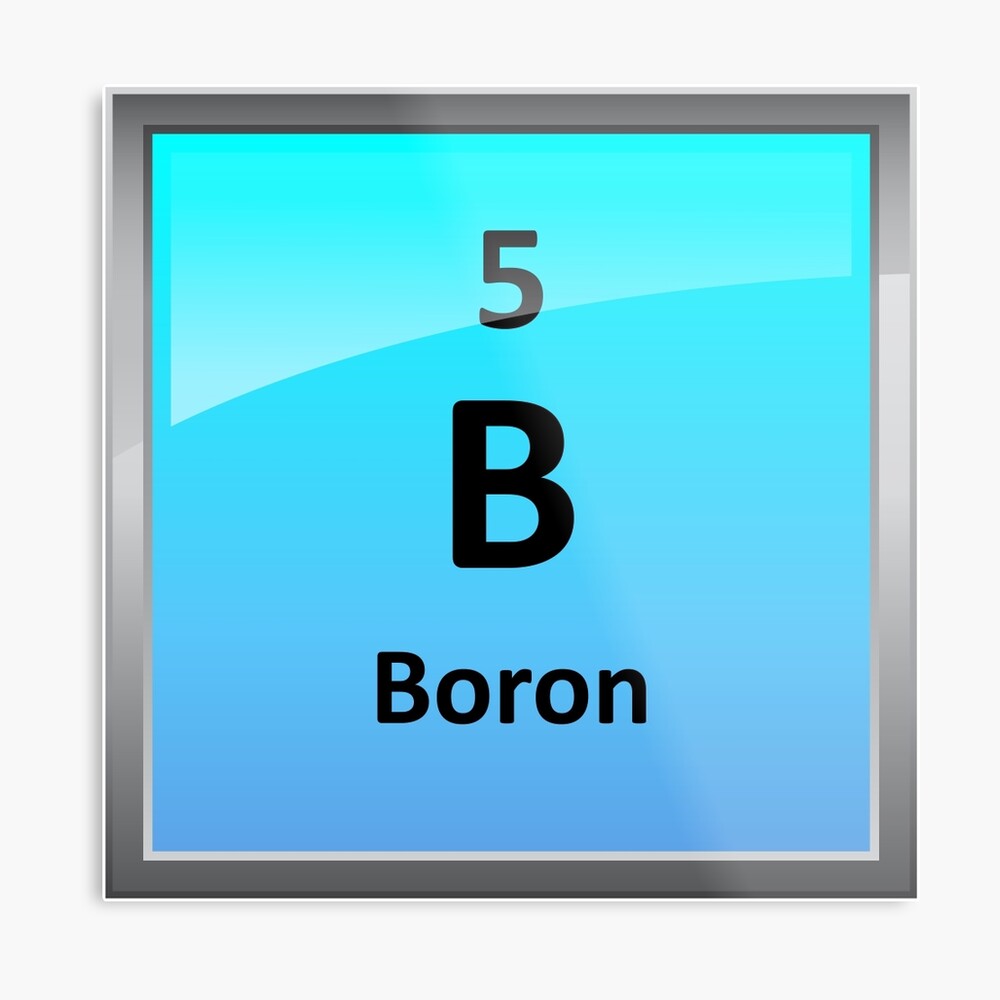 boron-element-tile-periodic-table-metal-print-by-sciencenotes