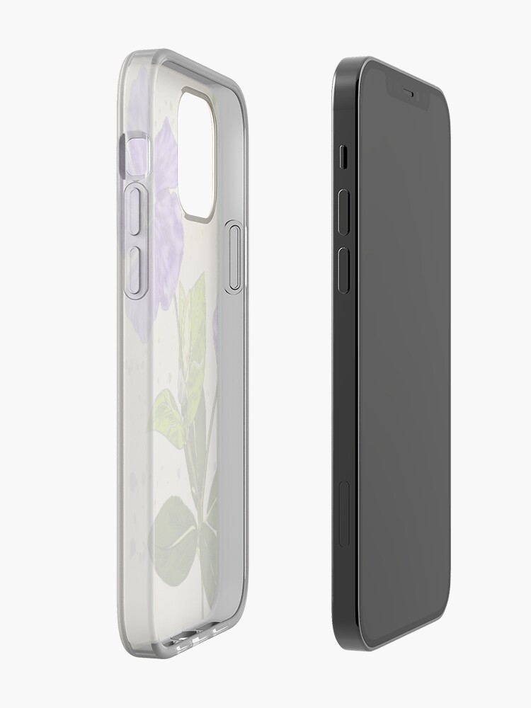 Alternate view of Circle Framed Purple Periwinkle Garden Delight iPhone Case