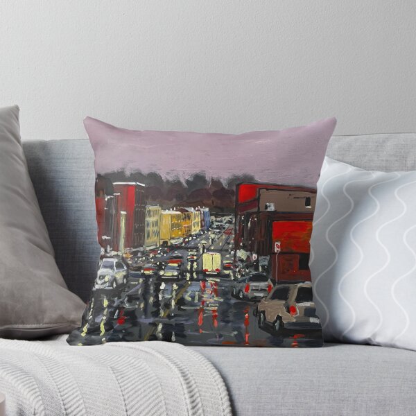 Item preview, Car light on the street designed and sold by paulbaileyart.