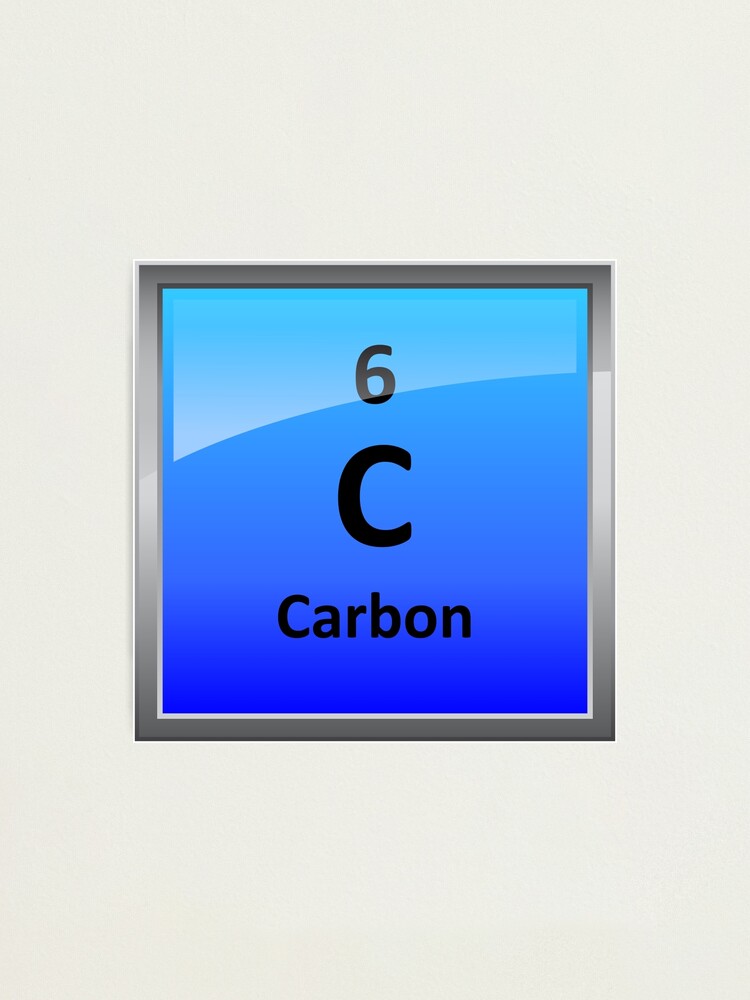 carbon element tile periodic table photographic print by