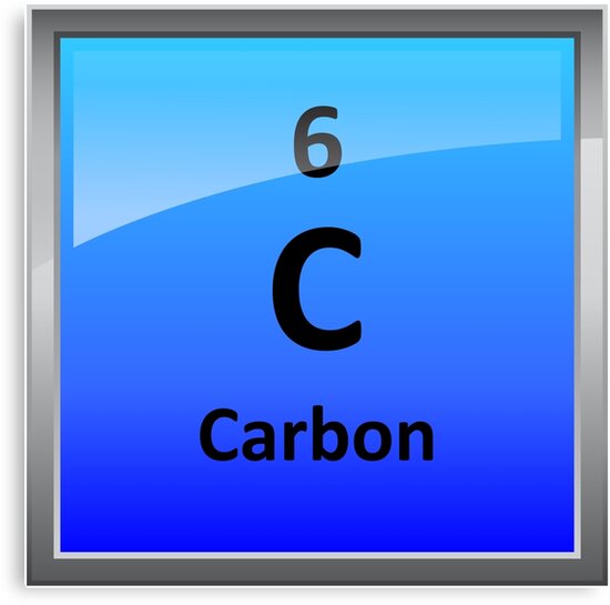 carbon element tile periodic table canvas print by sciencenotes