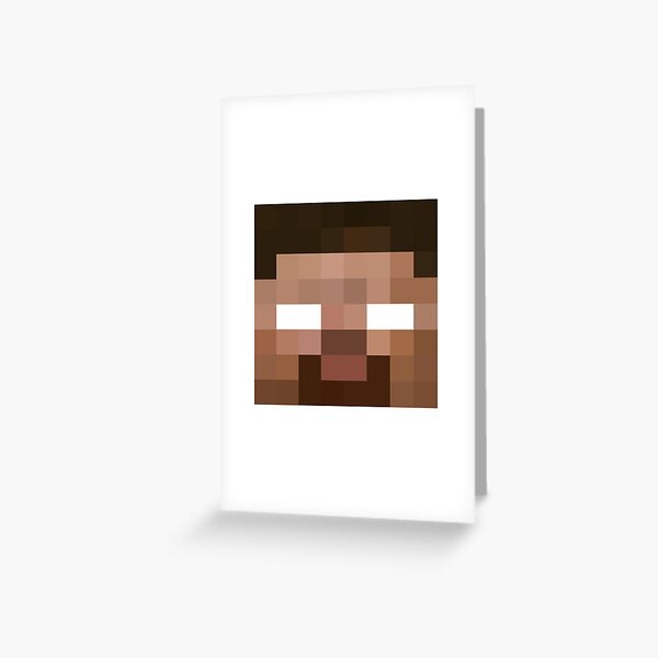 Minecraft Herobrine Greeting Cards Redbubble - roblox herobrine face