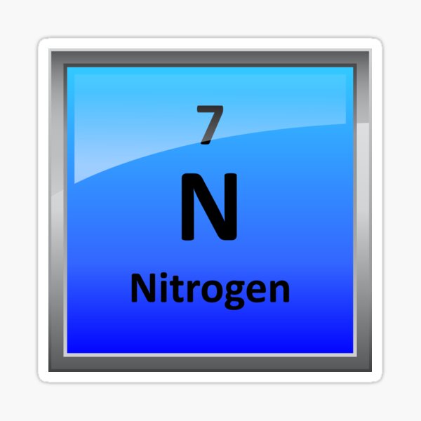 Nitrogen Element Tile - Periodic Table Sticker
