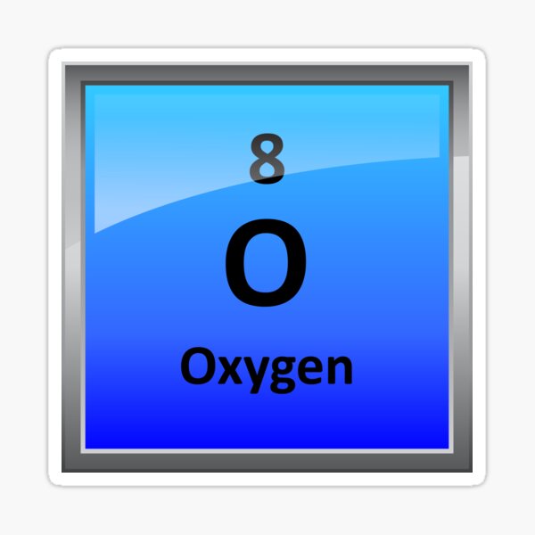 Oxygen Element Tile - Periodic Table Sticker