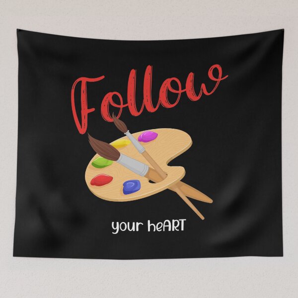 Item preview, Paint Palette Brush Artist Heart Quote design designed and sold by jakehughes2015.