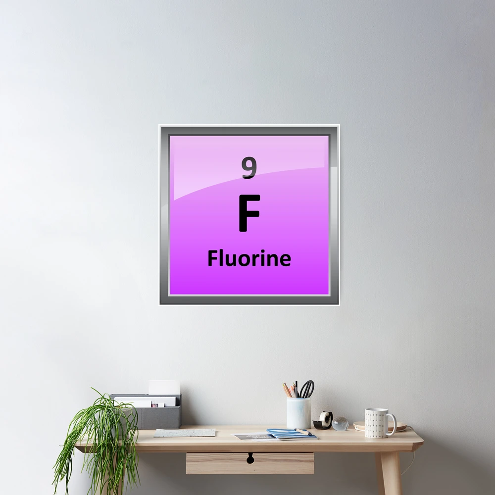 Fluro Table Fluorine Periodic Table Square Fluorine Element Tile Periodic Table