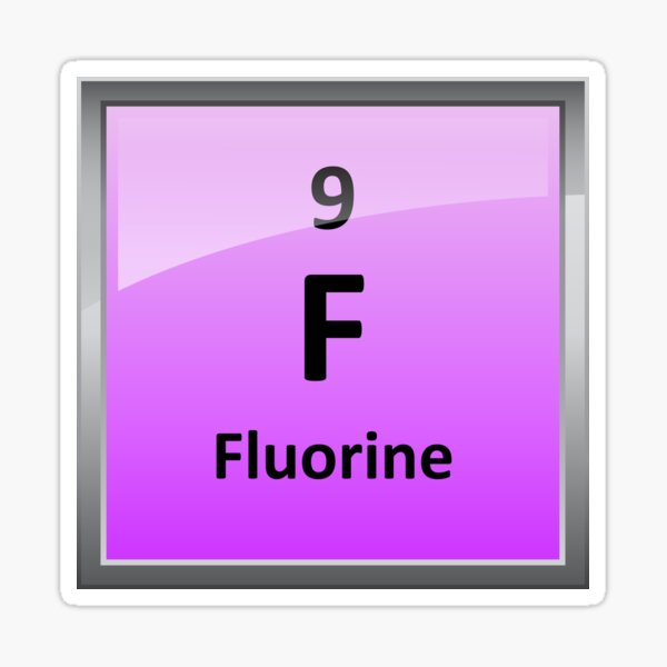 Fluorine Element Tile - Periodic Table Sticker