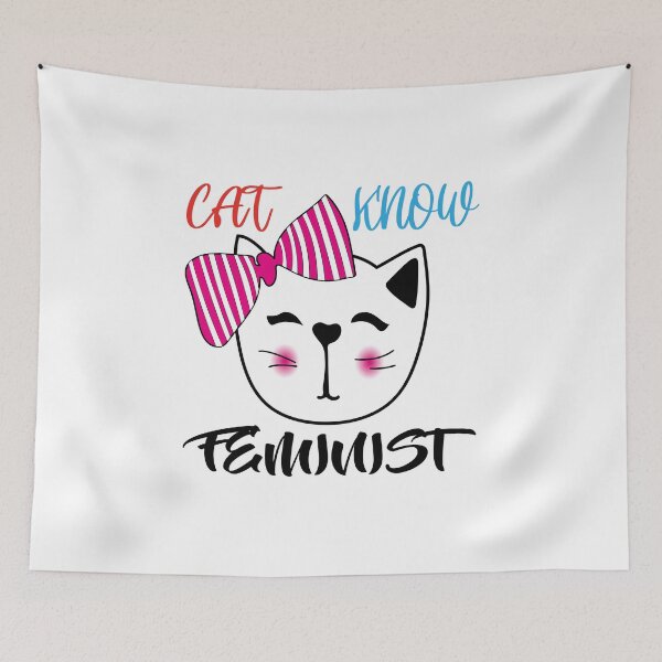 Item preview, Cat Know Feminist Shirt,Cute cat ,womens rights Shirt, cat lover Shirt, Short-Sleeve Unisex T-Shirt designed and sold by Native-shop.