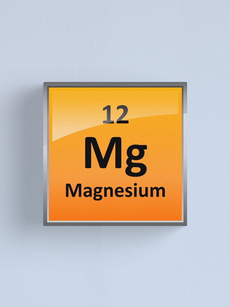 magnesium element tile periodic table canvas print by sciencenotes