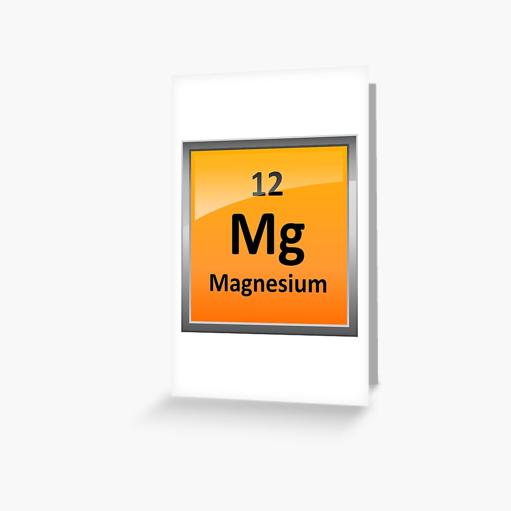 "Magnesium Element Tile Periodic Table" Greeting Card by sciencenotes