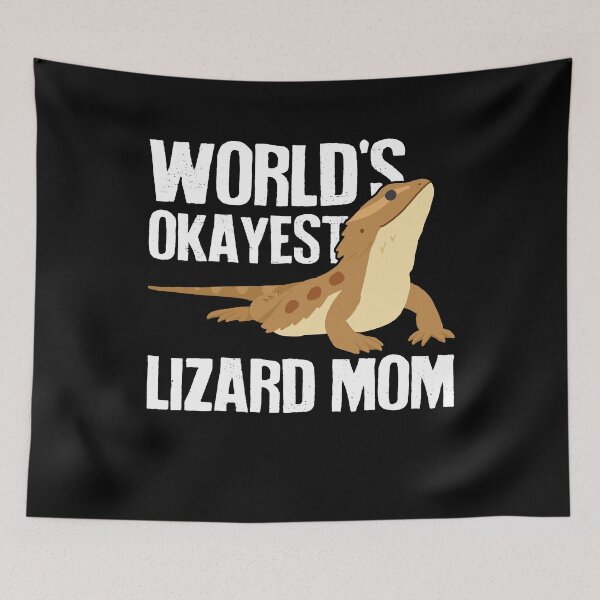 Item preview, World's Okayest Lizard Mom designed and sold by Clara Hollins.