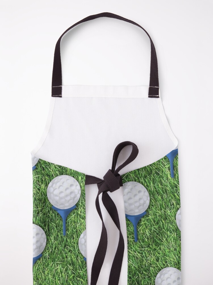 "Golf Ball and Tees Pattern with Grass" Apron for Sale by Gsallicat