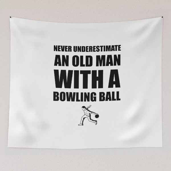 Item preview, Never Underestimate An Old Man With A Bowling Ball designed and sold by Tshirty10.