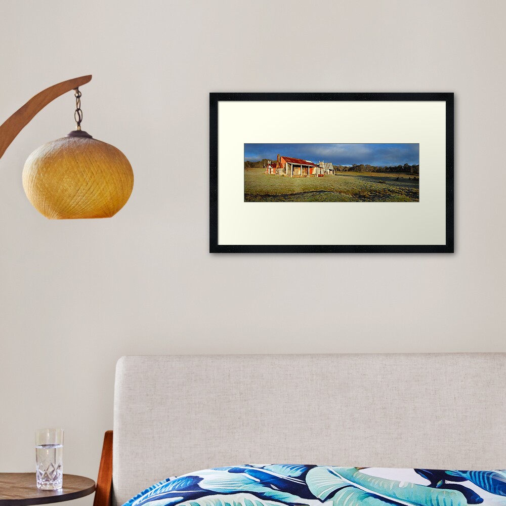 Morning Light finds Coolamine Homestead, Kosciuszko National Park, New South Wales, Australia Framed Art Print