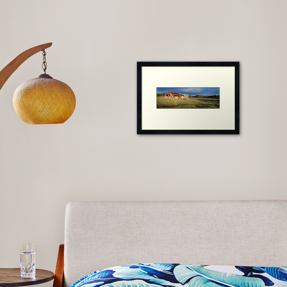 Morning Light finds Coolamine Homestead, Kosciuszko National Park, New South Wales, Australia Framed Art Print