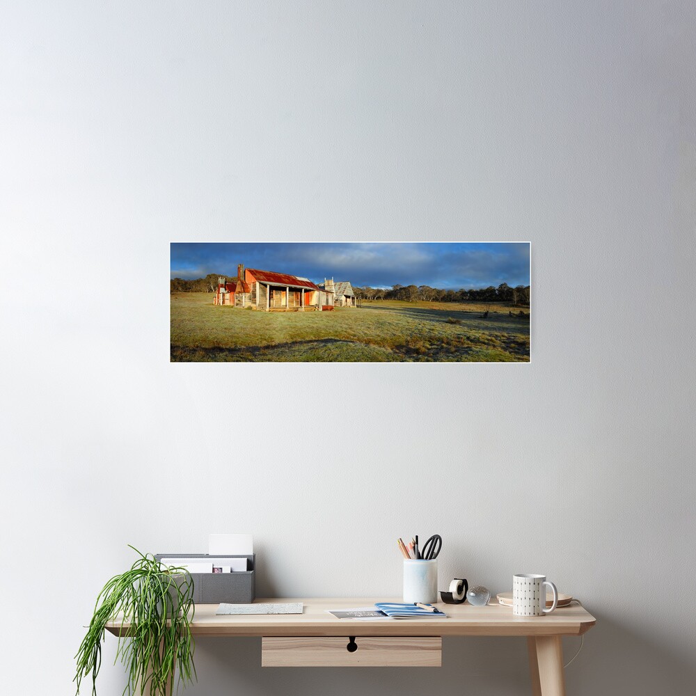 Morning Light finds Coolamine Homestead, Kosciuszko National Park, New South Wales, Australia Poster