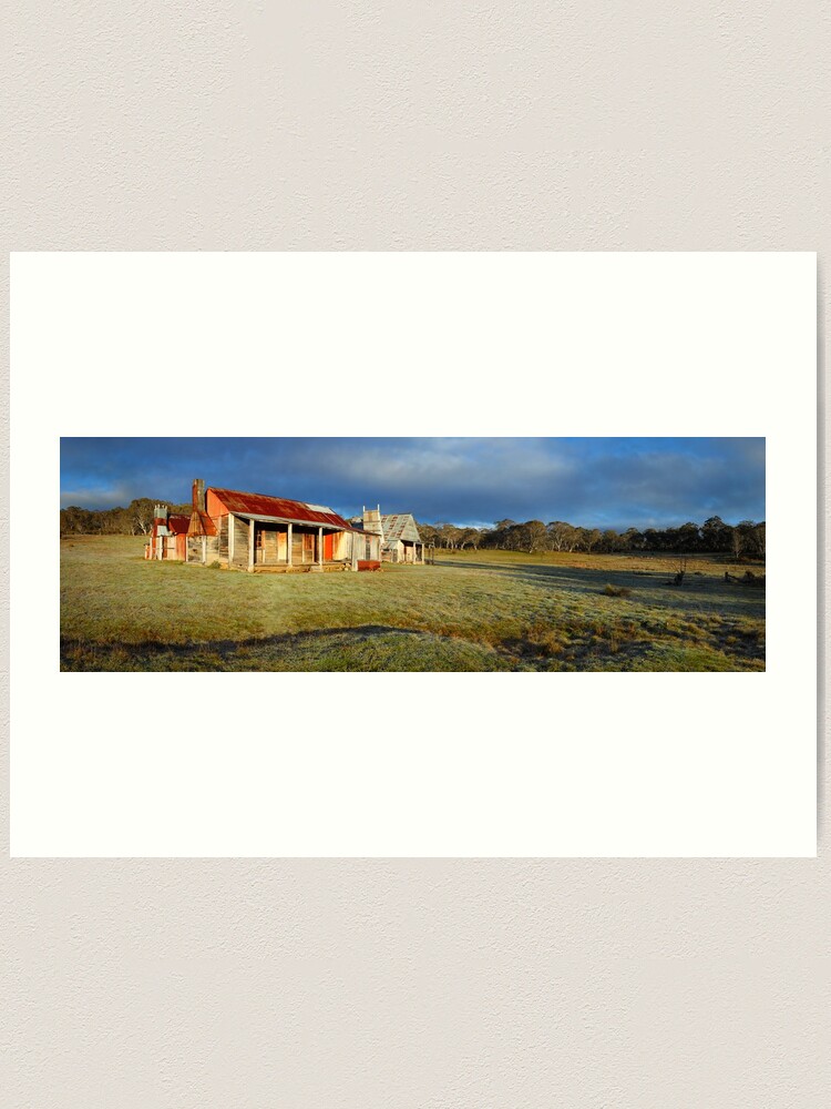 Alternate view of Morning Light finds Coolamine Homestead, Kosciuszko National Park, New South Wales, Australia Art Print