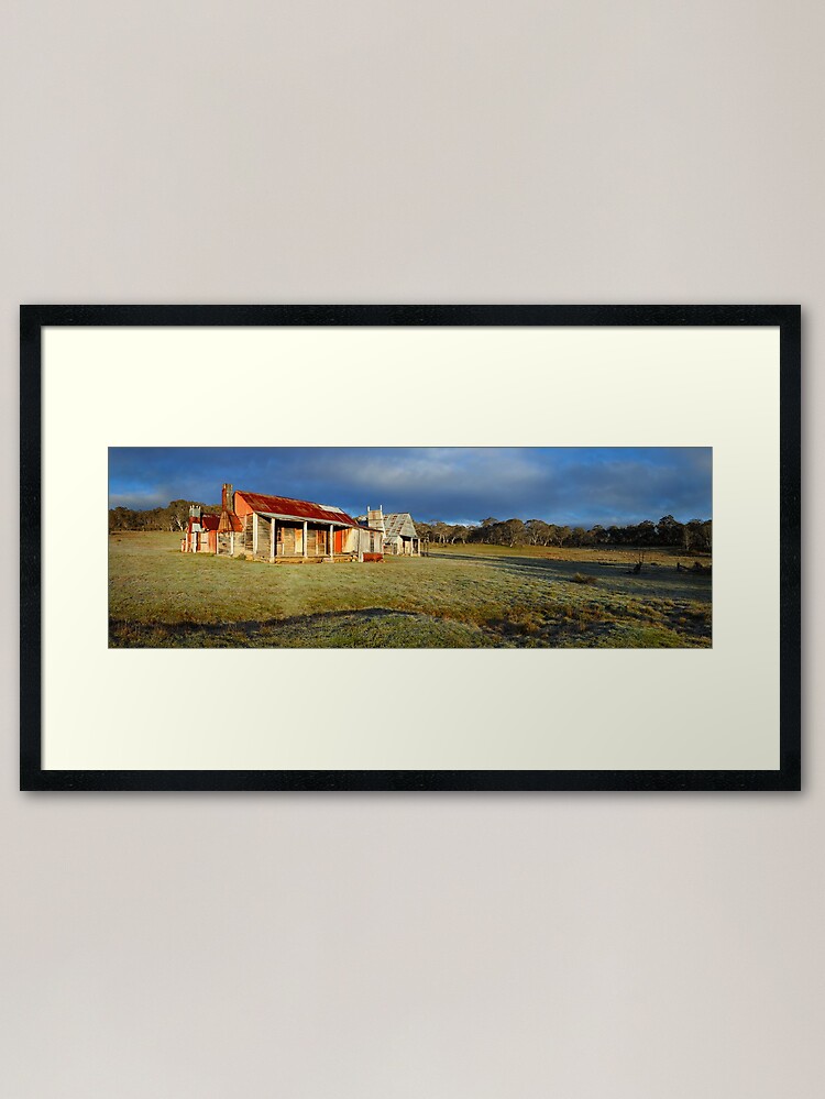 Alternate view of Morning Light finds Coolamine Homestead, Kosciuszko National Park, New South Wales, Australia Framed Art Print