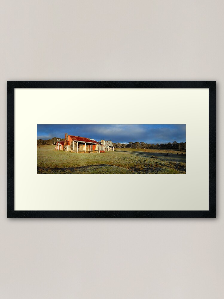 Alternate view of Morning Light finds Coolamine Homestead, Kosciuszko National Park, New South Wales, Australia Framed Art Print