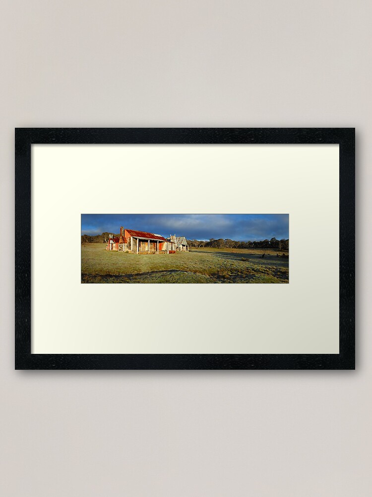 Alternate view of Morning Light finds Coolamine Homestead, Kosciuszko National Park, New South Wales, Australia Framed Art Print