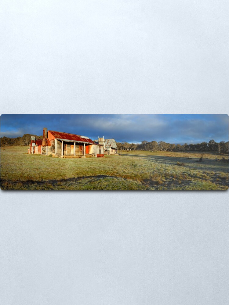 Alternate view of Morning Light finds Coolamine Homestead, Kosciuszko National Park, New South Wales, Australia Metal Print