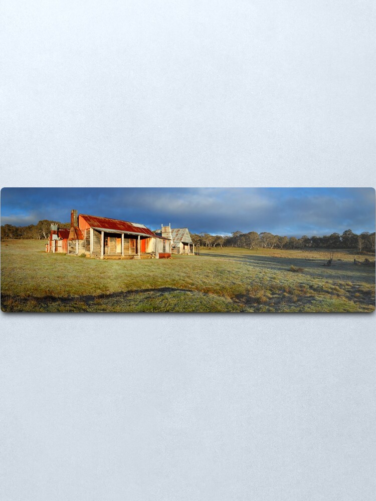 Alternate view of Morning Light finds Coolamine Homestead, Kosciuszko National Park, New South Wales, Australia Metal Print