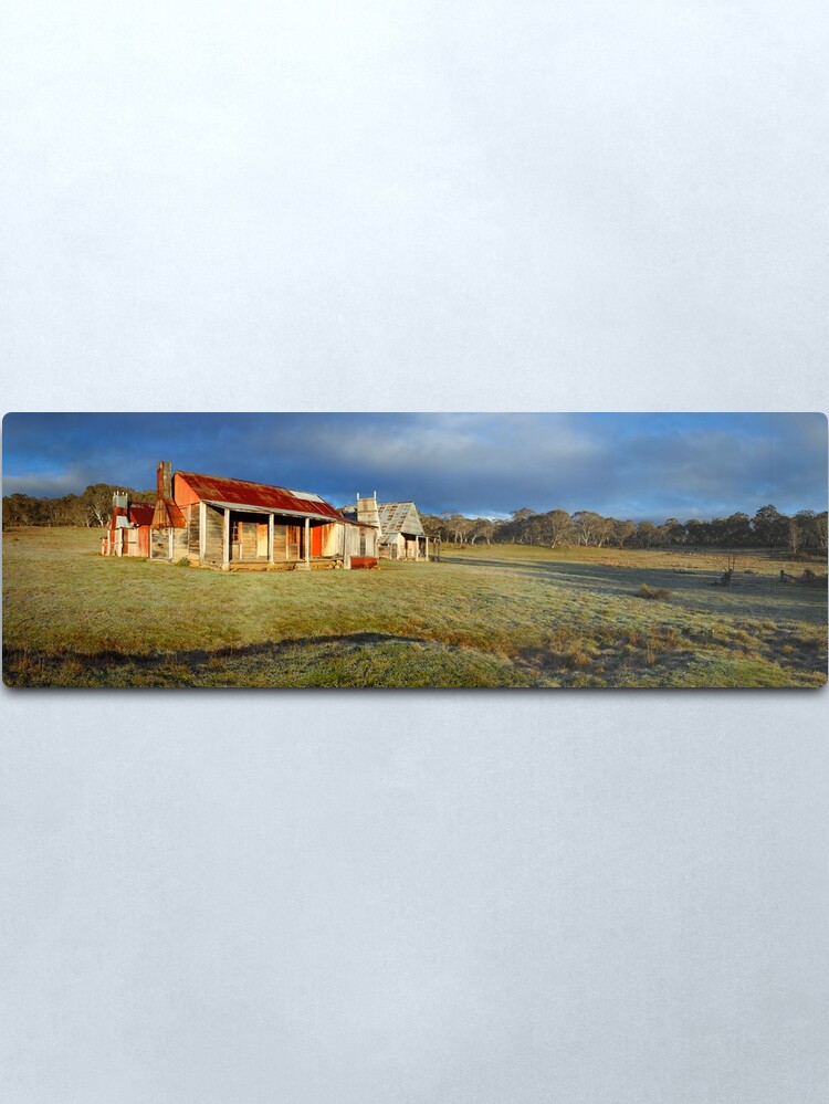 Alternate view of Morning Light finds Coolamine Homestead, Kosciuszko National Park, New South Wales, Australia Metal Print