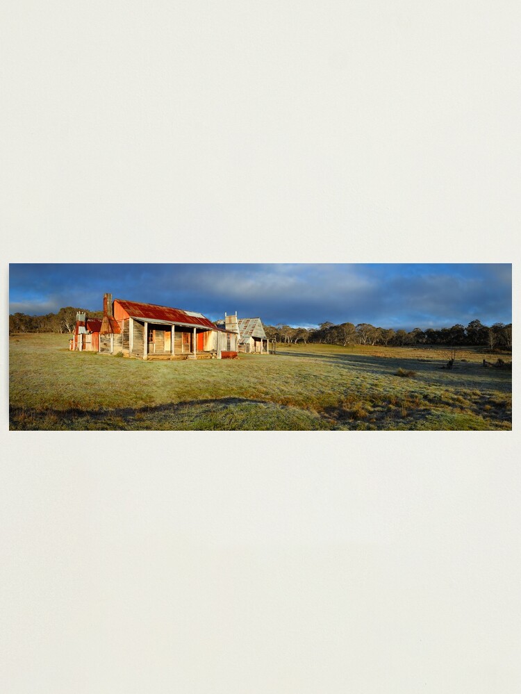 Alternate view of Morning Light finds Coolamine Homestead, Kosciuszko National Park, New South Wales, Australia Photographic Print