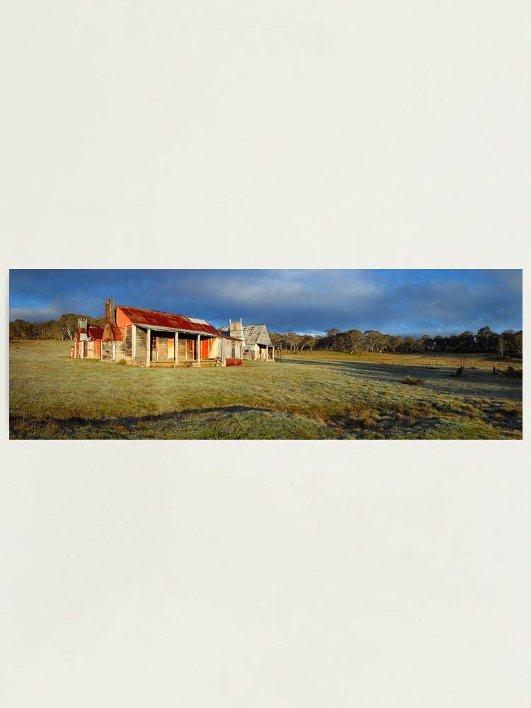 Alternate view of Morning Light finds Coolamine Homestead, Kosciuszko National Park, New South Wales, Australia Photographic Print